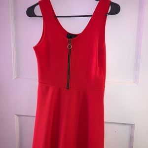 Hot Pink Dress with Half-Zip, Size Medium